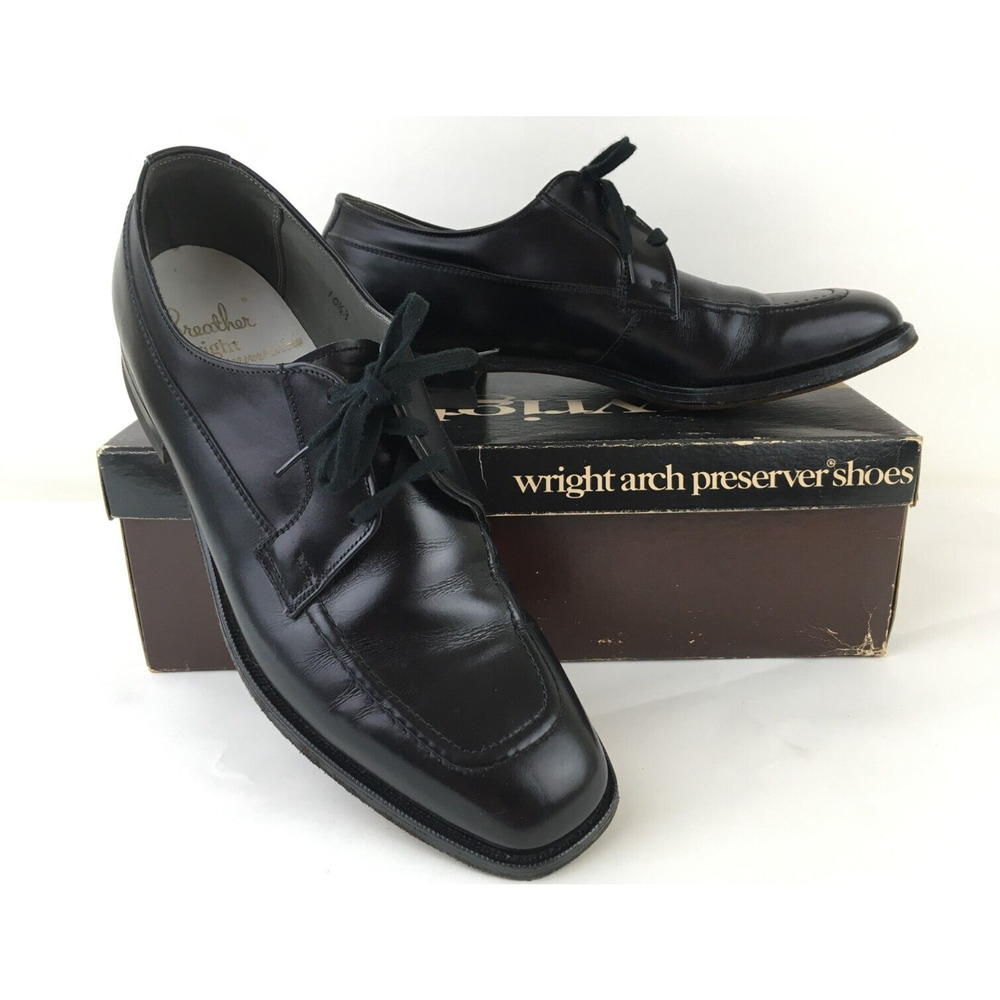 Wright Breather Men's Sz 10.5 B  Grandpa CoreBlack Leather Oxford Dress